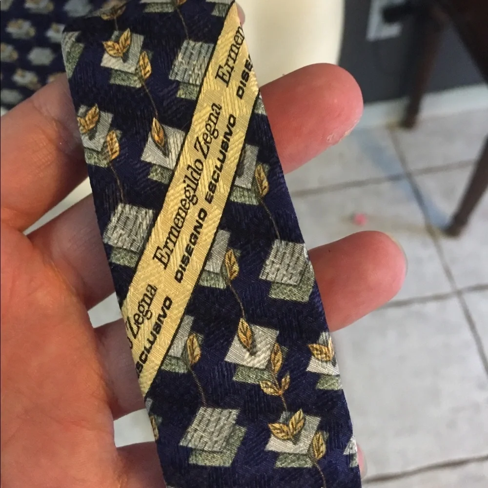 Fraser steen ermenegildo zegna vintage tie navy - Picture 3 of 4